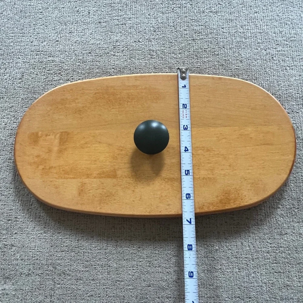 Longaberger Woodcrafts 1997 Traditions Basket Lid Oval Wood w/ Black Knob 55930